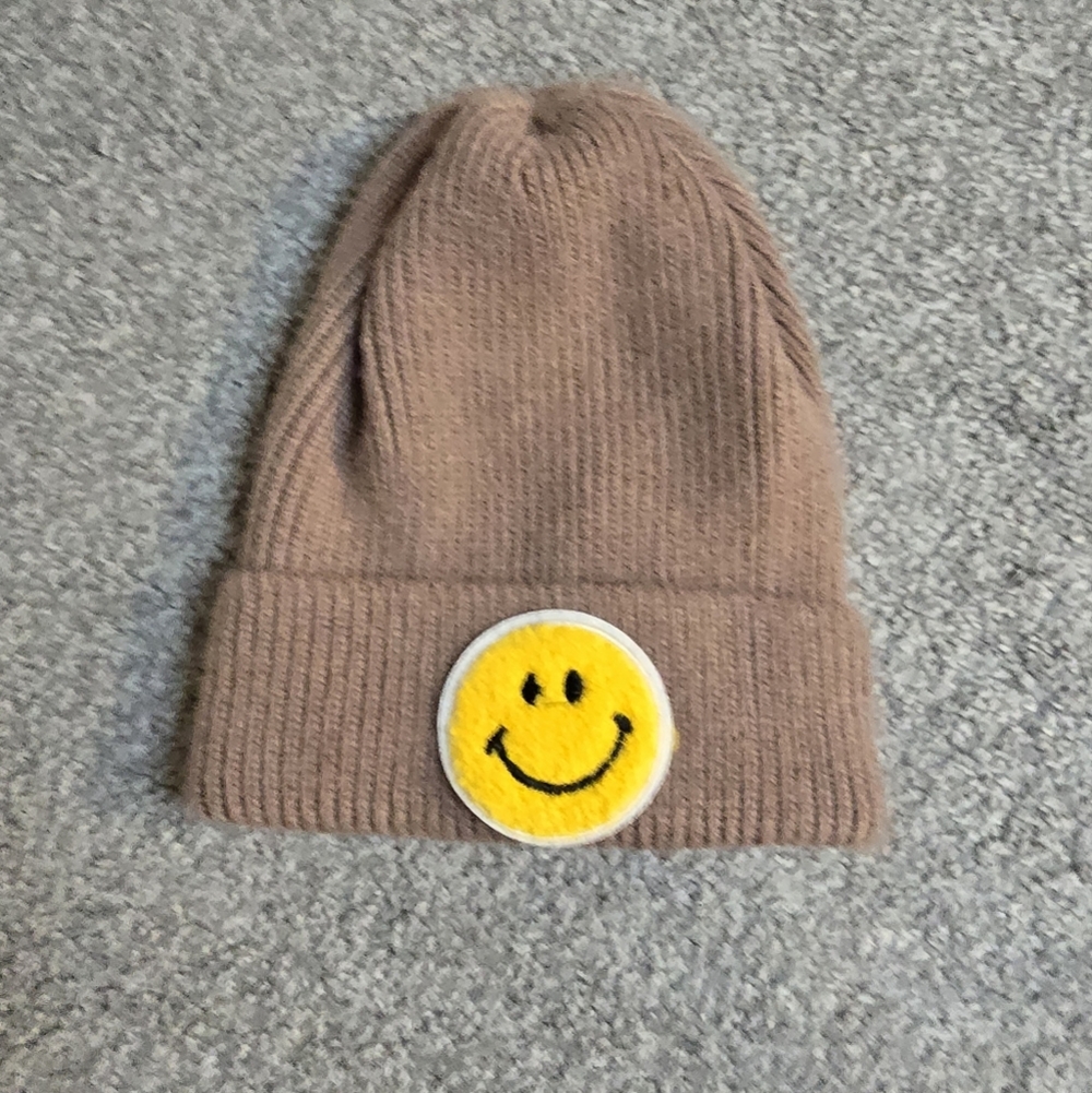 Smiley Beanie Stocking Cap Fall Winter Outdoors Streetwear Happy Fun